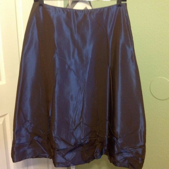 Gorgeous! SHE'S SO Saks Fifth Ave Blue/Purple Crinkle Skirt ~Sz.42 EUR ~Sz.M - Picture 1 of 7